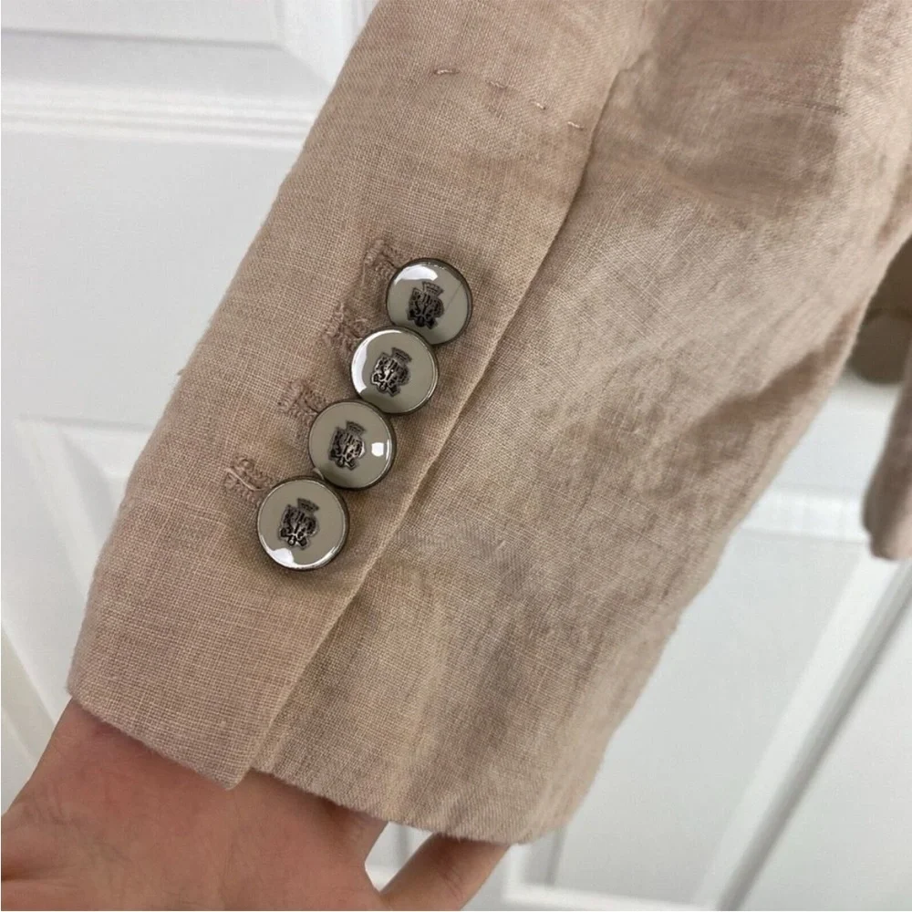 ⛱️Zara - Blush Pink 100% Linen Blazer - XL